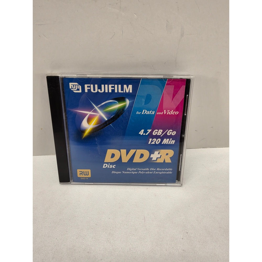 Fujifilm DVD+R 4.7GB 120 Min Recordable Disc for Data and Video in Jewel Case